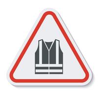 ppe-pictogram. slijtage hoge zichtbaarheid kleding symbool teken isoleren op witte achtergrond, vector illustratie eps.10