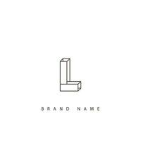 abstract l brief modern eerste lettertekens logo ontwerp vector