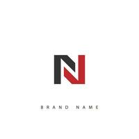 n alfabet brief logo icoon in zwart en wit. vector