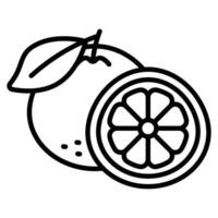 goed ontworpen icoon van grapefruit in modern stijl, gezondste citrus fruit vector