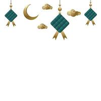 ketupat Islamitisch voedsel Ramadan vakantie vector