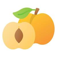 wild abrikoos vector ontwerp, icoon van gezond fruit