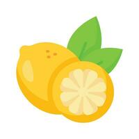 een icoon van citroen in modern ontwerp stijl, modieus vector