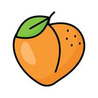 hoog kwaliteit icoon van perzik, heerlijk perzik vector ontwerp, gezond voedsel