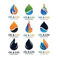 olie- en gaslogo-afbeeldingen vector
