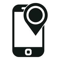 camping GPS plaats icoon gemakkelijk vector. toerist reizen vector