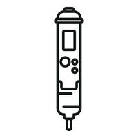 oplossing chemisch ph meter icoon schets vector. medisch experiment vector