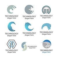 technologie logo afbeeldingen illustratie vector