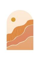 boho achtergrond illustratie. abstract landschap achtergrond vector