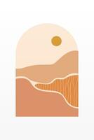 boho achtergrond illustratie. abstract landschap achtergrond vector