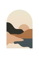 boho achtergrond illustratie. abstract landschap achtergrond vector