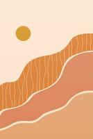 boho achtergrond illustratie. abstract landschap achtergrond vector