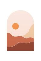 boho achtergrond illustratie. abstract landschap achtergrond vector