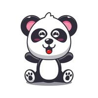 schattig panda tekenfilm vector illustratie.