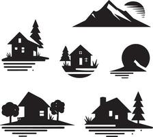 huis icoon set. huis vector illustratie symbool