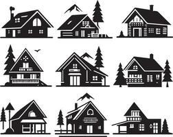 huis icoon set. huis vector illustratie symbool