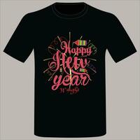 gelukkig nieuwjaar 2024 t-shirtontwerp vector
