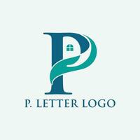 p minder logo ontwerp vector