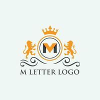 m brief logo ontwerp vector