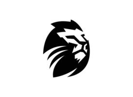leeuw hoofd logo vector illustratie - dier modern symbool