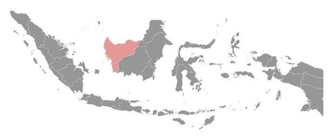 west Kalimantan provincie kaart, administratief divisie van Indonesië. vector illustratie.