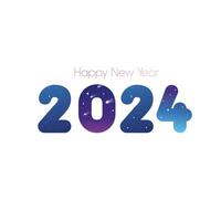 gelukkig nieuw jaar 2024 met wit achtergrond vector