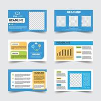 kleurrijke presentatiesjablonen met eenvoudige infographic vector