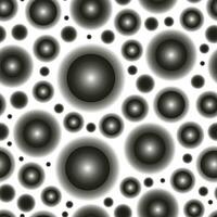 abstract naadloos patroon van helling cirkels net zo schuim bubbels. vector achtergrond. groot en klein bolvormig ballen