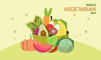 wereld vegetarisch dag viering achtergrond vector