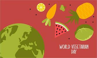 wereld vegetarisch dag viering achtergrond vector