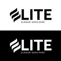 de elite brief logo ontwerp met creatief modern modieus typografie vector