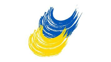 oekraïens nationaal vlag in grunge stijl vector
