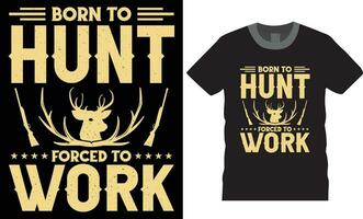 geboren naar jacht gedwongen naar werk. jacht- typografie ontwerp. jacht- t-shirt. vector