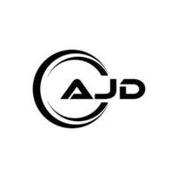 ajd brief logo ontwerp, inspiratie voor een uniek identiteit. modern elegantie en creatief ontwerp. watermerk uw succes met de opvallend deze logo. vector