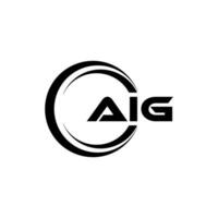 aig brief logo ontwerp, inspiratie voor een uniek identiteit. modern elegantie en creatief ontwerp. watermerk uw succes met de opvallend deze logo. vector