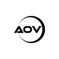 aov brief logo ontwerp, inspiratie voor een uniek identiteit. modern elegantie en creatief ontwerp. watermerk uw succes met de opvallend deze logo. vector