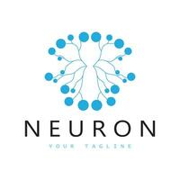 neuron logo of zenuwcel logo ontwerp, molecuul logo illustratie sjabloon icoon met vector concept