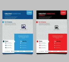 voorkant en terug Hoes van een modern bedrijf brochure lay-out of flayer sjabloon, lay-out, brochure, sjabloon, vleier, tijdschrift, Hoes ontwerp voor jaar- rapport, kan gebruik voor bedrijf of uw evenement vector