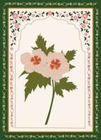 mughal traditioneel kleurrijk boog poort vector patroon, naadloos Indisch mughal bloem motief, mooi mughal grens met ondersteunen borders voor digitaal afdrukken,