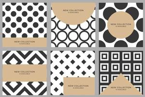 set van abstracte luxe geometrische patroon cover ontwerp poster, print voor brochure, notebook sjabloon. vector illustratie