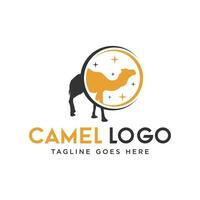 woestijn kameel dier logo vector