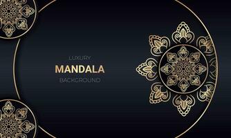 luxe mandala achtergrond ontwerp met gouden kleur. - vector. vector