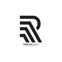 brief Dhr of rm eerste creatief vormen alfabet modern monogram abstract logo vector