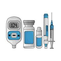 diabetes geneeskunde gereedschap illustratie vector