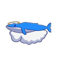 walvis engel in wolk illustratie vector