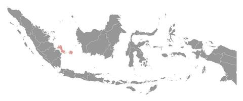bangka belitung eilanden provincie kaart, administratief divisie van Indonesië. vector illustratie.