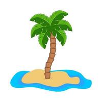 palm boom in strand illustratie vector