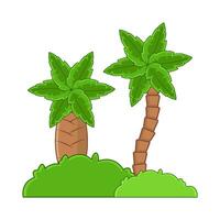 palm boom met gras illustratie vector