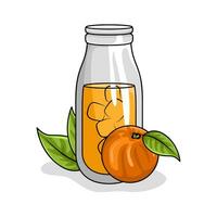 sap oranje met oranje fruit illustratie vector