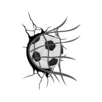 voetbal bal in doel illustratie vector